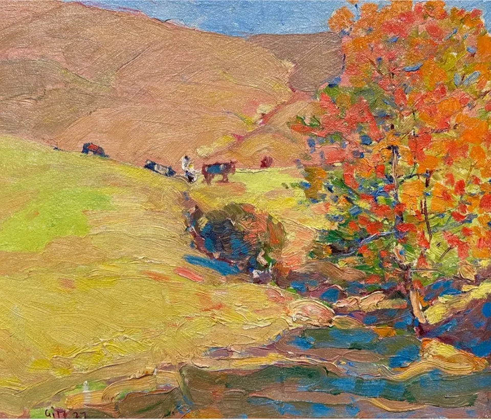 Selden Connor Gile, Spring in the Hills, Marin, oil on board